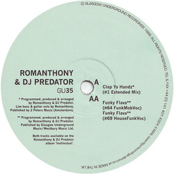 Romanthony / DJ Predator Clap Ya Handz / Funky Flava USED VINYL 12INCH 33 S RPM