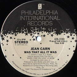 Jean Carn Was That All It Was USED VINYL 12INCH 33 S RPM SINGLE STEREO
