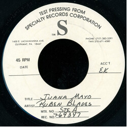 Ruben Blades Juana Mayo USED VINYL 7INCH 45 RPM TEST PRESSING
