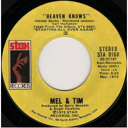 Mel & Tim Heaven Knows / Don't Mess With My Money, My Honey Or My Woman Vinyl 7" USED