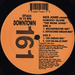 Nick Jones / Dorothy Oliver The Work Song USED VINYL 12INCH 33 S RPM