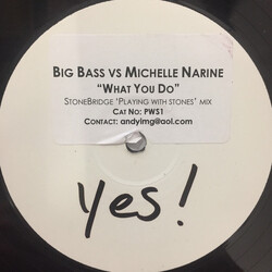 Big Bass / Michelle Narine What You Do USED VINYL 12INCH 33 S RPM WHITE LABEL