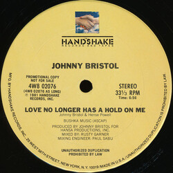 Johnny Bristol Love No Longer Has A Hold On Me USED VINYL 12INCH 33 S RPM PROMO