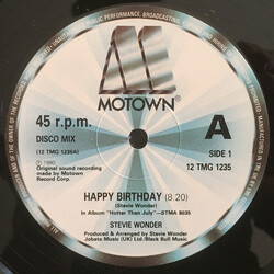 Stevie Wonder Happy Birthday USED VINYL 12INCH 45 RPM