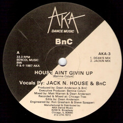 BnC House Ain't Givin Up USED VINYL 12INCH 33 S RPM