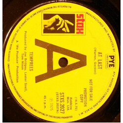 The Temprees At Last USED VINYL 7INCH 45 RPM SINGLE PROMO
