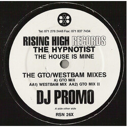 The Hypnotist The House Is Mine (The GTO / WestBam Mixes) USED VINYL 12INCH PROMO 33 S RPM