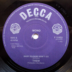 Them (3) Gloria USED VINYL 7INCH 45 RPM SINGLE REISSUE MONO
