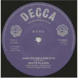 White Plains When You Are A King USED VINYL 7INCH 45 RPM SINGLE REISSUE MONO