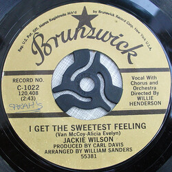 Jackie Wilson Nothing But Blue Skies / I Get The Sweetest Feeling USED VINYL 7INCH 45 RPM REISSUE