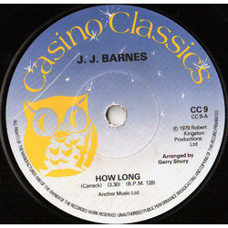 J. J. Barnes / All Night Band How Long / I Can't Seem To Hold You USED VINYL 7INCH 45 RPM SINGLE