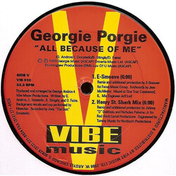 Georgie Porgie All Because Of Me (New Club Remixes) USED VINYL 12INCH 33 S RPM