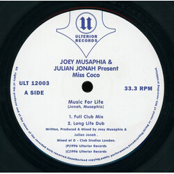 Joey Musaphia / Julian Jonah / Miss Coco Music For Life / Why Don't You Dance USED VINYL 12INCH 33 S RPM
