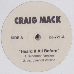 Craig Mack Heard It All Before / Dat's My Word Vinyl 12" USED