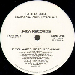 Patti LaBelle If You Asked Me To USED VINYL 12INCH 33 S RPM PROMO
