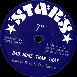 Junior Ross & The Spears Bad More Than That Vinyl 7" USED
