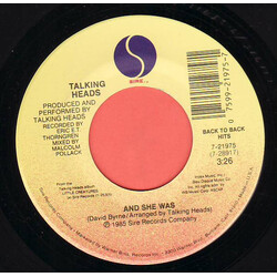 Talking Heads And She Was / Wild Wild Life USED VINYL 7INCH 45 RPM SINGLE