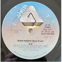 GQ Disco Nights (Rock-Freak) / Boogie Oogie Oogie USED VINYL 12INCH 33 S RPM SINGLE