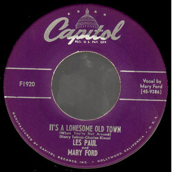 Les Paul & Mary Ford It's A Lonesome Old Town USED VINYL 7INCH 45 RPM