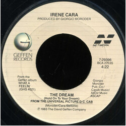 Irene Cara The Dream (Hold On To Your Dream) USED VINYL 7INCH 45 RPM SINGLE STEREO