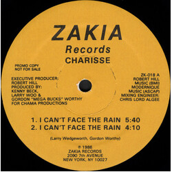 Charisse (3) I Can't Face The Rain USED VINYL 12INCH 33 S RPM PROMO