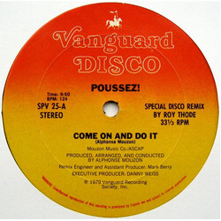 Poussez! Come On And Do It (Special Disco Remix) USED VINYL 12INCH 33 S RPM SINGLE STEREO