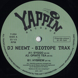 DJ Neewt Biotope Trax USED VINYL 12INCH 33 S RPM 45 RPM EP