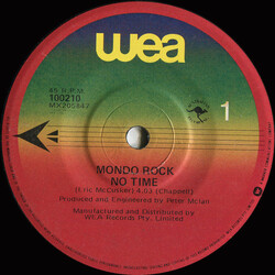 Mondo Rock No Time USED VINYL 7INCH 45 RPM SINGLE