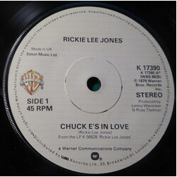 Rickie Lee Jones Chuck E's In Love USED VINYL 7INCH SINGLE 45 RPM