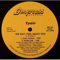 Tymir The Way I Feel About You USED VINYL 12INCH 33 S RPM STEREO