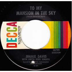 Jimmie Davis / The Anita Kerr Singers To My Mansion In The Sky / Supper-time Vinyl 7" USED