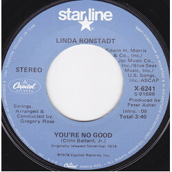 Linda Ronstadt You're No Good / When Will I Be Loved USED VINYL 7INCH 45 RPM SINGLE REISSUE STEREO