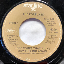 The Fortunes Here Comes That Rainy Day Feeling Again / Freedom Come, Freedom Go USED VINYL 7INCH SINGLE REISSUE
