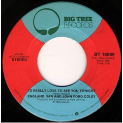 England Dan & John Ford Coley I'd Really Love To See You Tonight / It's Not The Same Vinyl 7" USED