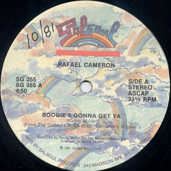 Rafael Cameron Boogie's Gonna Get Ya' USED VINYL 12INCH 33 S RPM SINGLE
