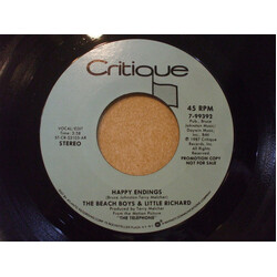 The Beach Boys / Little Richard Happy Endings USED VINYL 7INCH 45 RPM SINGLE PROMO