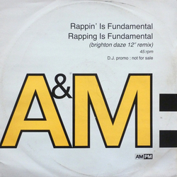 Rappin' Is Fundamental Rapping Is Fundamental Vinyl 12" USED