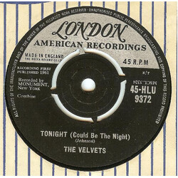 The Velvets Tonight (Could Be The Night) USED VINYL 7INCH 45 RPM