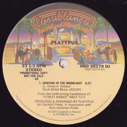 Platypus (2) Dancing In The Moonlight USED VINYL 12INCH 33 S RPM PROMO