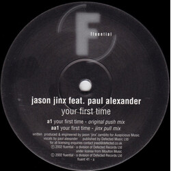 Jason Jinx / Paul Alexander Your First Time USED VINYL 12INCH 33 S RPM