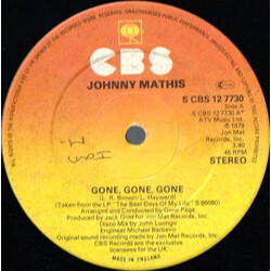 Johnny Mathis Gone, Gone, Gone USED VINYL 12INCH 45 RPM