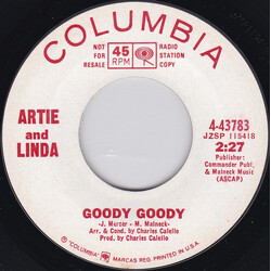 Artie And Linda Goody Goody / Dedicated To Love USED VINYL 7INCH 45 RPM SINGLE PROMO