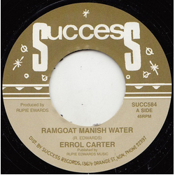 Errol Carter Ramgoat Manish Water Vinyl 7" USED