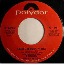 Rainbow Long Live Rock 'N' Roll USED VINYL 7INCH 45 RPM SINGLE