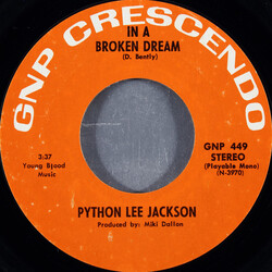 Python Lee Jackson In A Broken Dream USED VINYL 7INCH 45 RPM SINGLE STYRENE