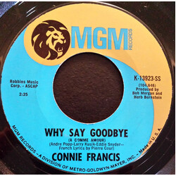 Connie Francis Why Say Goodbye USED VINYL 7INCH 45 RPM