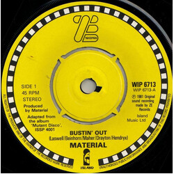 Material Bustin' Out USED VINYL 7INCH 45 RPM SINGLE STEREO