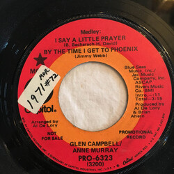Glen Campbell / Anne Murray Medley: I Say A Little Prayer - By The Time I Get To Phoenix / All Through The Night USED VINYL 7INCH 45 RPM PROMO STEREO 