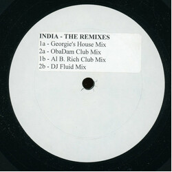 India The Remixes USED VINYL 12INCH 33 S RPM WHITE LABEL