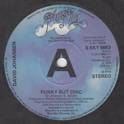 David Johansen Funky But Chic / The Rope (The Let Go Song) USED VINYL 7INCH SINGLE PROMO 45 RPM